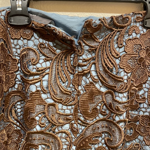 Sarah Danielle Evenings Formal Brown Lace Skirt woman’s size 12 - Picture 4 of 7